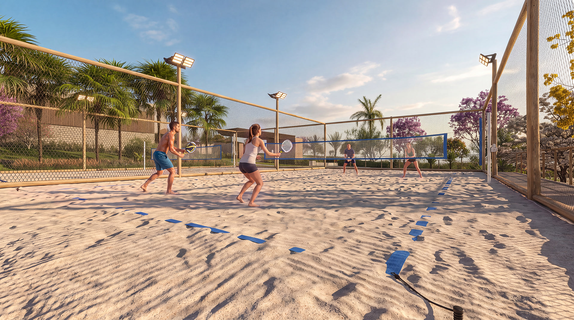 Quadras de beach tennis — Benviverde Tennis Residence