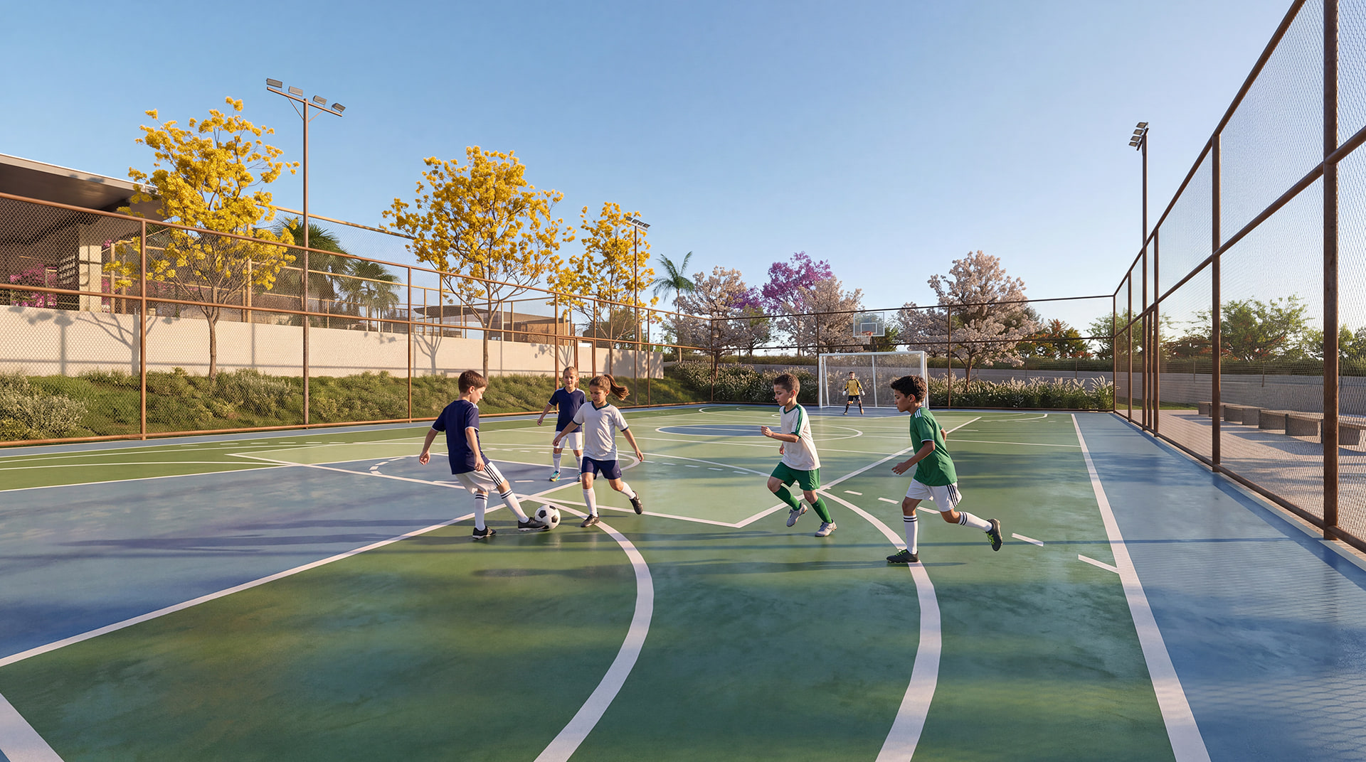 Quadra poliesportiva — Benviverde Tennis Residence